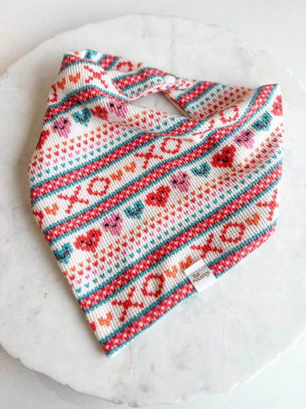 XOXO Waffle Knit Sweater Bandana