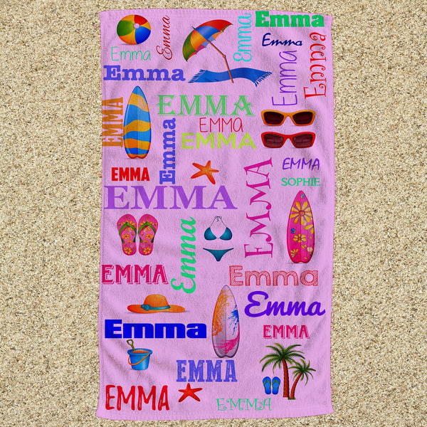 Your Name, Your Style: Personalized Beach Towels |  30"x60" Large Towels