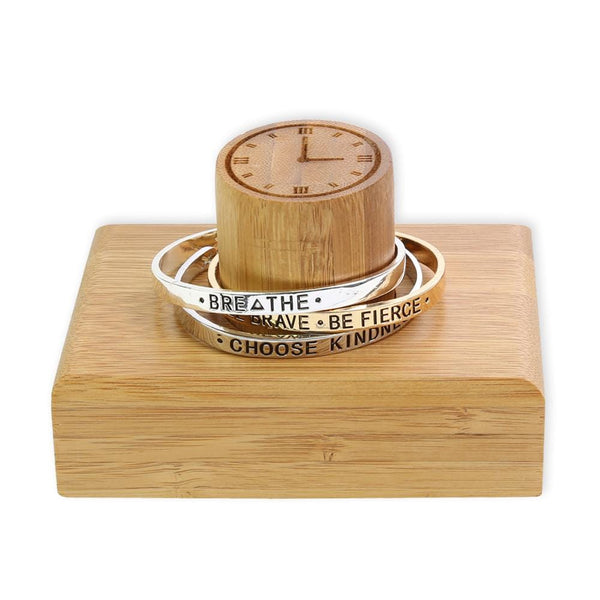 Bamboo Wood Bracelet & Watch Holder Organizer.